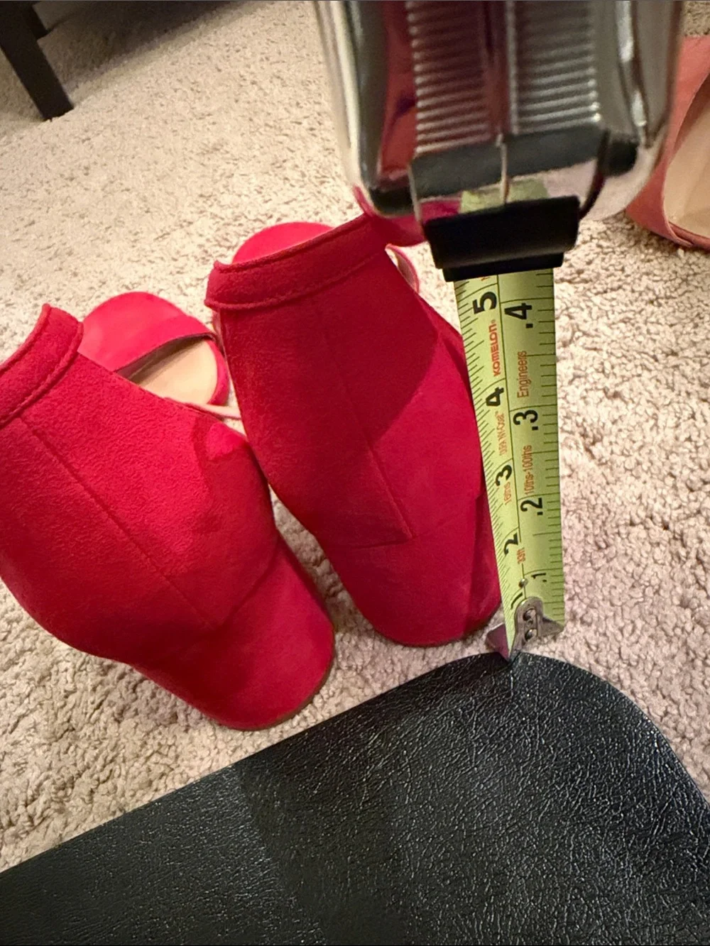 a new day Red and Coral Open-Toe Block Heel Sandals- Bundle